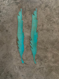 Feather Art Magnets in Turquoise