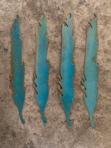 Feather Art Magnets in Dk.Turquoise